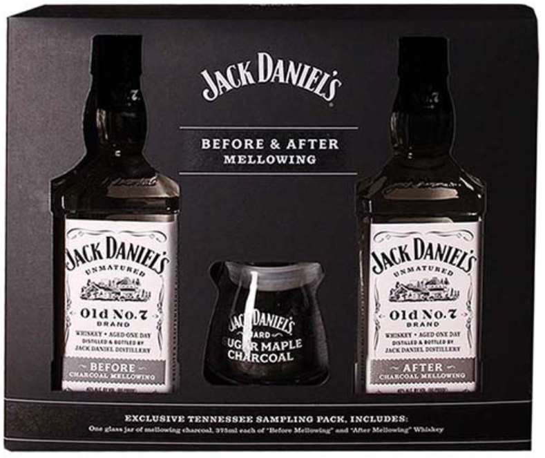 Jack Daniel's Before And After Charcoal Mellowing Set Whiskey
